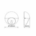 ^LED SMD WALL LUMINAIRE 4W 30LM 18° 230V AC 3.000K DARK GREY CRI80 IP65 30.000HRS - Image 3