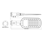 LED STREET LUMINAIRE 100W 14000LM 4000K 140x90˚ CLASS I 230V AC IP66 - Image 3