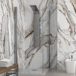 Σταθερό διαχωριστικό ντουζιέρας με διάφανο κρύσταλλο S 28F ALTO Cromo KARAG 75x200cm