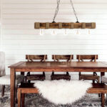 InLight Κρεμαστό φωτιστικό από ξύλο και σχοινί 5XE27 D:90cm (5318-5) - Image 3