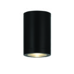 GU10  ROUND CEILING LUMINAIRE 230V AC MATT BLACK IP65 GU10 MAX.7W