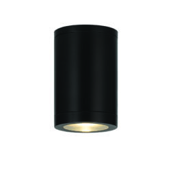 GU10  ROUND CEILING LUMINAIRE 230V AC MATT BLACK IP65 GU10 MAX.7W