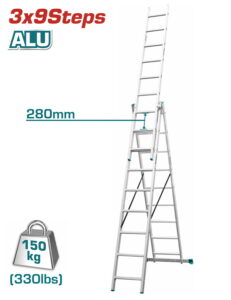 TOTAL ΣΚΑΛΑ ΑΛΟΥΜΙΝΙΟΥ ΕΠΑΓΓΕΛΜΑΤΙΚΗ 3Χ9 ΣΚΑΛΟΠΑΤΙΑ (THLAD03391)