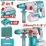 TOTAL ΕΠΑΓΓ. ΣΕΤ ΠΝΕΥΜΑΤΙΚΑ ΠΙΣΤΟΛΕΤΑ 2τεμ ΜΠΑΤ. Li-ion 20V / 5Ah / 2 ΜΠΑΤ. BL Motor (TOSLI250462E)
