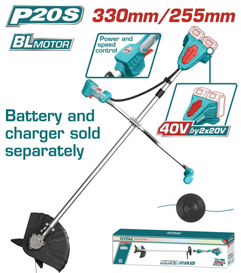TSTLI20018 TOTAL ΕΠΑΓΓΕΛΜΑΤΙΚΟ ΘΑΜΝΟΚΟΠΤΙΚΟ ΜΠΑΤ. Li-ion 40V ΧΩΡΙΣ ΜΠΑΤΑΡΙΑ & ΦΟΡΤΙΣΤΗ (TSTLI20018)