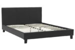Κρεβάτι Nevil pakoworld 150x200 PU χρώμα μαύρο ματ - Image 3