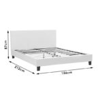 Κρεβάτι Nevil pakoworld 150x200 PU χρώμα μαύρο ματ - Image 7