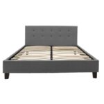 Κρεβάτι Mago pakoworld ύφασμα ανθρακί 160x200εκ - Image 2