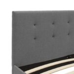 Κρεβάτι Mago pakoworld ύφασμα ανθρακί 160x200εκ - Image 5