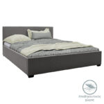 Κρεβάτι Norse pakoworld ύφασμα ανθρακί με αποθηκευτικό χώρο 160x200εκ