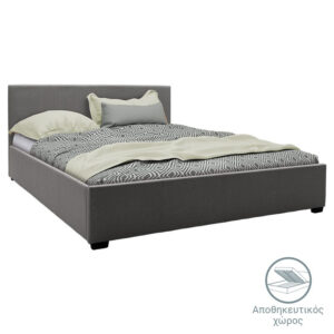 Κρεβάτι Norse pakoworld ύφασμα ανθρακί με αποθηκευτικό χώρο 160x200εκ