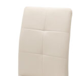 Καρέκλα Ariadne pakoworld PU λευκό-πόδι χρωμίου - Image 5