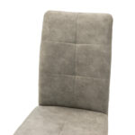 Καρέκλα Ariadne pakoworld PU γκρι-πόδι χρωμίου - Image 5