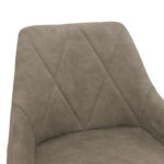 Σκαμπό bar Empower pakoworld μεταλλικό μαύρο-ύφασμα antique γκρι καφέ - Image 5