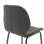 Σκαμπό bar Impel pakoworld μεταλλικό μαύρο-ύφασμα ανθρακί - Image 7