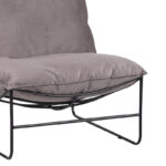 Πολυθρόνα Chopie pakoworld ύφασμα γκρι ποντικί-μαύρο πόδι 77x90x83εκ - Image 6