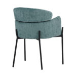 Πολυθρόνα Tolerse Inart πράσινο ύφασμα-πόδι μαύρο μέταλλο 58x57x80εκ - Image 2