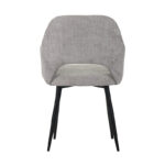 Πολυθρόνα Factols Inart μπεζ-γκρι ύφασμα-πόδι μαύρο μέταλλο 53x61x84εκ - Image 5