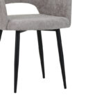 Πολυθρόνα Factols Inart μπεζ-γκρι ύφασμα-πόδι μαύρο μέταλλο 53x61x84εκ - Image 7