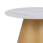 Τραπέζι σαλονιού Soleire Inart λευκό μαρμάρου sintered stone Φ70x40εκ - Image 3