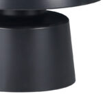 Τραπέζι σαλονιού Ginoze Inart μαύρο μέταλλο Φ70x40εκ - Image 3