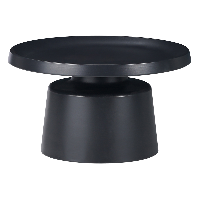 029-000270 Τραπέζι σαλονιού Ginoze Inart μαύρο μέταλλο Φ70x40εκ