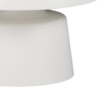 Τραπέζι σαλονιού Ginoze Inart λευκό μέταλλο Φ70x40εκ - Image 3