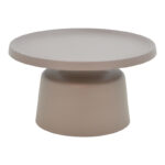 Τραπέζι σαλονιού Ginoze Inart cappuccino μέταλλο Φ70x40εκ