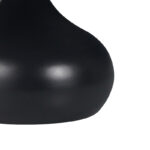 Τραπέζι σαλονιού Kirkene Inart sintered stone σε απόχρωση μαύρο μαρμάρου με μαύρο μέταλλο Φ70x40εκ - Image 4