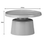 Τραπέζια σαλονιού Ginoze Inart σετ 2τεμ μέταλλο σε cappuccino απόχρωση - Image 9