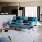 Καναπές - κρεβάτι Andy pakoworld 3θέσιος με ύφασμα πολύχρωμο 178x91x86εκ - Image 2