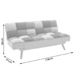 Καναπές - κρεβάτι Andy pakoworld 3θέσιος με ύφασμα πολύχρωμο 178x91x86εκ - Image 9