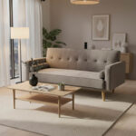 Καναπές-κρεβάτι Success pakoworld 3θέσιος βελούδο γκρι-μπεζ 190x80x84εκ - Image 2