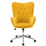 Καρέκλα γραφείου διευθυντή Kido pakoworld βελούδο κίτρινο - Image 4
