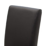 Καρέκλα Ditta pakoworld PU ανθρακί-πόδι μασίφ ξύλο wenge - Image 6