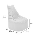 Πουφ πολυθρόνα Norm PRO pakoworld αδιάβροχο μπεζ 65x65x80εκ - Image 5