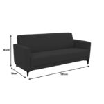 Καναπές τριθέσιος Sidica pakoworld PU σε μπεζ απόχρωση 185x82x81εκ - Image 8