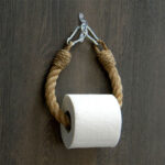 Κρεμάστρα - χαρτοθήκη τοίχου PWF-0226 pakoworld μεταλλική με σχοινί 12x3x38εκ - Image 3