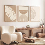 Πίνακας σε καμβά Terpen I pakoworld τρίπτυχος με ψηφιακή εκτύπωση 50x2x70εκ - Image 2