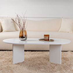 Τραπέζι σαλονιού Tabletod pakoworld σε λευκή απόχρωση 119x60x40εκ