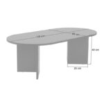 Τραπέζι σαλονιού Tabletod pakoworld σε λευκή απόχρωση 119x60x40εκ - Image 5
