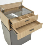 Τουαλέτα κρεβατοκάμαρας Sonlen pakoworld ανθρακί-sonoma 60x45x130εκ - Image 8