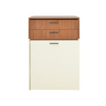 Τουαλέτα κρεβατοκάμαρας Sonlen pakoworld σε καρυδί-κρεμ απόχρωση 60x45x130εκ - Image 3