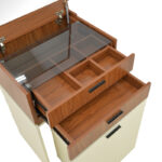 Τουαλέτα κρεβατοκάμαρας Sonlen pakoworld σε καρυδί-κρεμ απόχρωση 60x45x130εκ - Image 8