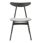 Καρέκλα Orlean pakoworld γκρι ύφασμα-rubberwood ανθρακί πόδι - Image 4