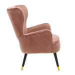 Πολυθρόνα - μπερζέρα Lark pakoworld βελούδο σάπιο μήλο 65x74x90εκ - Image 3