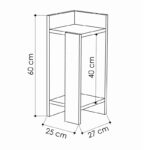 Κομοδίνο Immerse pakoworld σετ 2 τμχ. oak-ανθρακί 27x25x60εκ - Image 4