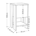 Κομοδίνο Ema pakoworld μελαμίνη σε μόκα απόχρωση 30x30x55εκ - Image 6