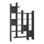 Βιβλιοθήκη Manco pakoworld σε ανθρακί απόχρωση 122x25.5x188εκ