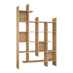 Βιβλιοθήκη Manco pakoworld σε oak απόχρωση 122x25.5x188εκ